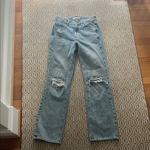 PacSun Light Blue Straight Leg Distressed Jeans